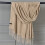 Écharpe Pashmina pour femme, châle doux et uni marron à franges 2