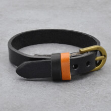 Genuine Leather Watch Band for Women and Men Black Brown