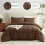 Brown Full Size Comforter Set 3-Piece Quilted 2