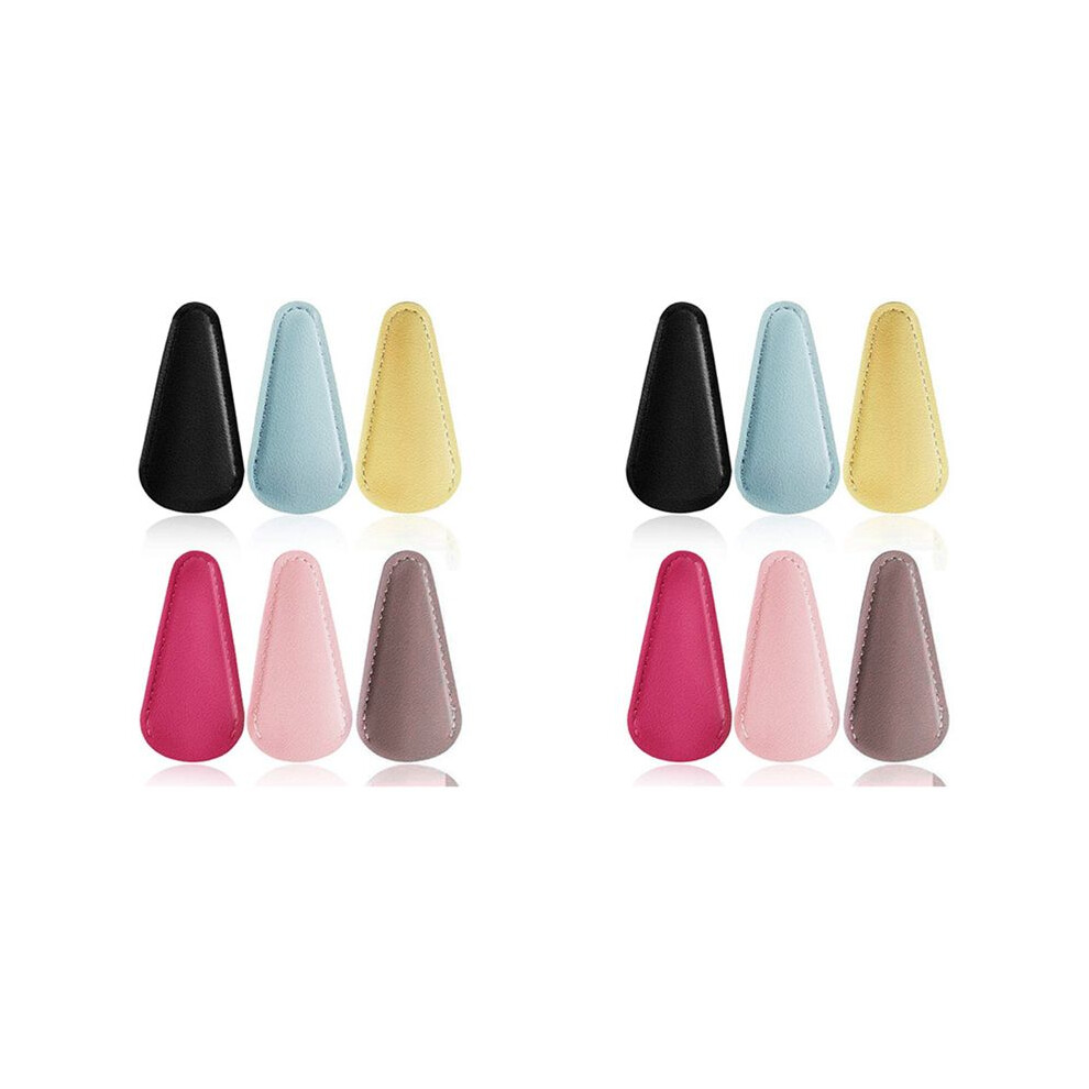 Scissors Sheath Safety Leather Scissors Cover Protector Sewing Scissor Sheath(12 Pcs Colorful) 6033462662190