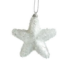 White foam Christmas tree pendant with lanyard, 1 piece