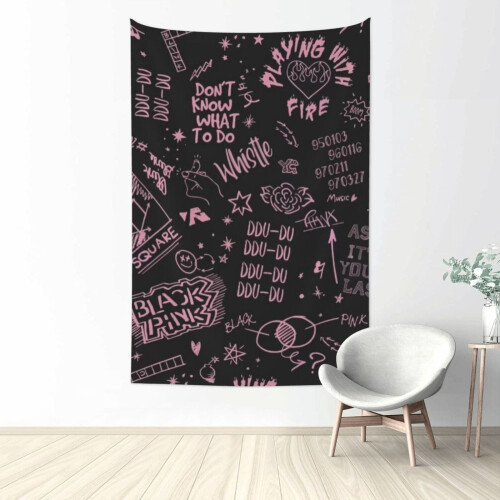 Tapisserie Blackpink, format king size 80x60 pouces