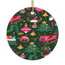 Adorno navideño de cerámica para colgar en el árbol.