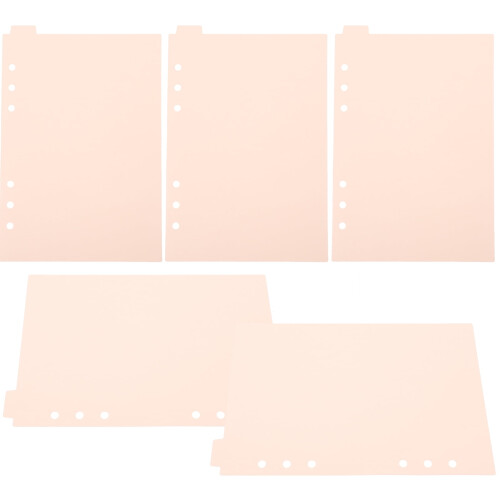 A5 binder dividers with tabs 6-hole 5 pcs