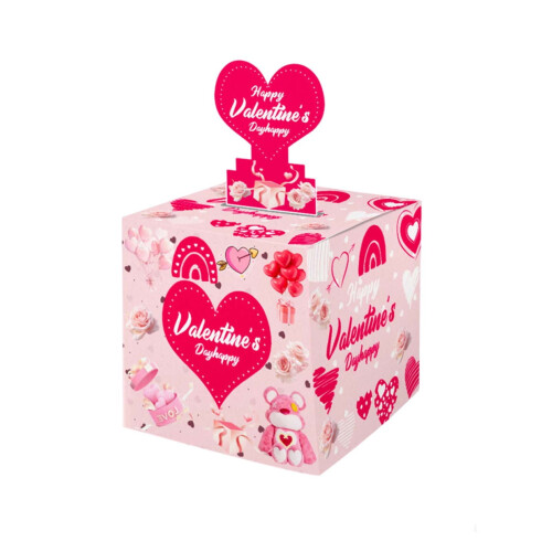 Coffret cadeau enveloppe rouge Saint-Valentin (1 pièce)