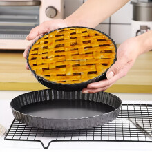 Moule à tarte antiadhésif amovible avec fond en métal (1 pièce)