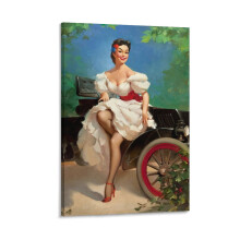 Impression sur toile d'art pin-up vintage de Gil Elvgren, 12 x 18 pouces