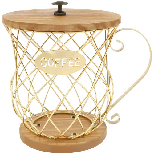 Porta-cápsulas de café com tampa e alça (120 cápsulas)