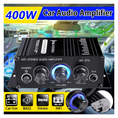 Στερεοφωνικός ενισχυτής ισχύος AK170/270/370/380 12V800W Κλάσης D 1