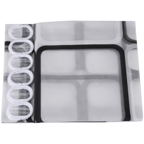 Tenda da doccia impermeabile con 12 ganci