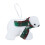 White plush bear Christmas tree pendant decoration 1