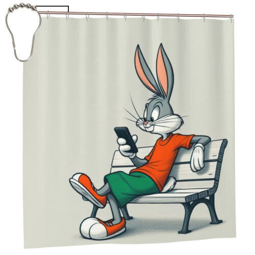 Bugs Bunny shower curtain polyester waterproof 72x72 inches