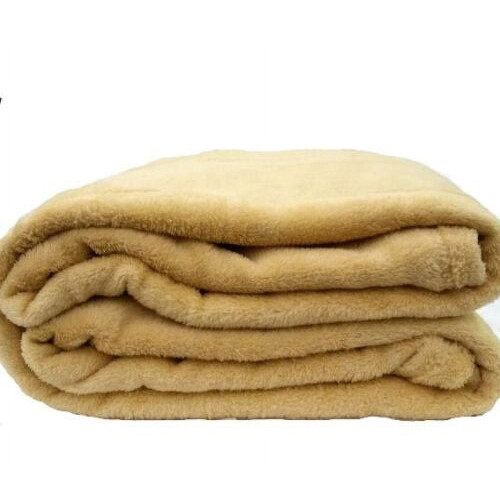 Coral Fleece Throw Blanket Soft Queen Size Yellow