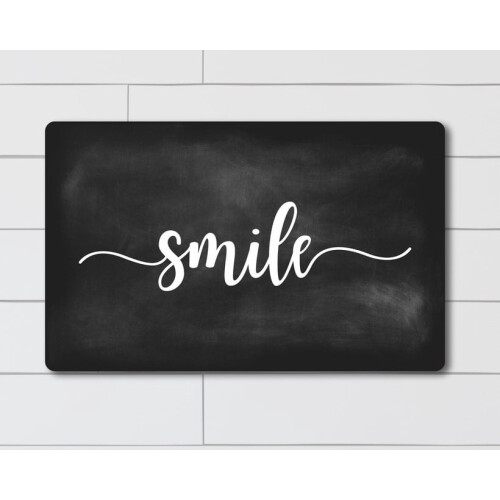 Smile metallväggskylt heminredning 40x30 cm