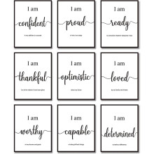 Inspirational Wall Art Set Motivational Quotes 9-Piece
