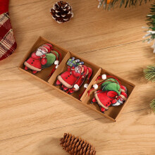 Christmas tree ornaments black hanging charms 6 pcs
