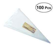 Átlátszó celofán cukorkás tasakok kötőkkel 100 db