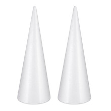 Amosfun white craft cones foam 2 pcs
