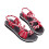 Women's woven thong gladiator sandals red 2