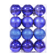 Christmas Balls Royal Blue 4cm Matte Shatterproof PS 24pcs