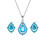 Set di orecchini e collana da donna in rame placcato con zirconi 1