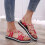 Women's woven thong gladiator sandals red 5