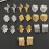 Women's 18K gold-plated round love stud earrings 5
