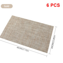 Vinyl Placemats Water-Resistant 6 pcs