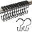Shower Curtain Hooks Rust-Resistant Metal Matte Black Set 1