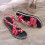 Women's woven thong gladiator sandals red 6