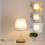 Livrdious 3-way dimmable table lamp with round flaxen 1