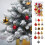 Christmas ornaments red hexagonal star 33 pcs 1
