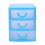 6X  Translucent Drawer Type Plastic Storage Box（Blue 3 Layers） 2