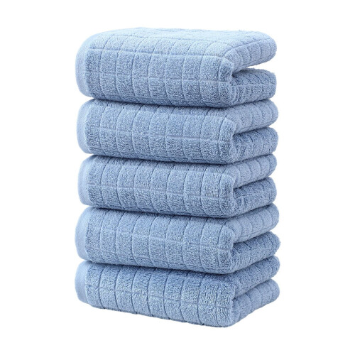 Basic Bath Towel Microfiber Soft 100% Cotton 5 PCS 1