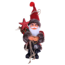 Santa Claus Christmas figurine with sock and gift bag