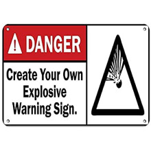 Danger Wall Poster Aluminum Sign 16 x 12 Inches