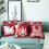 Christmas Pillow Red Snowflake Deer Design Double-Sided 5