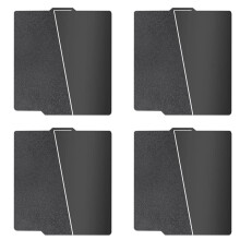 4 Set 257x257mm Black PEI Double Sided Build Plate for Bambu-Lab A1/X1C/X1/X1E/P1P/P1S, Smooth PEI&Textured PEI Plate