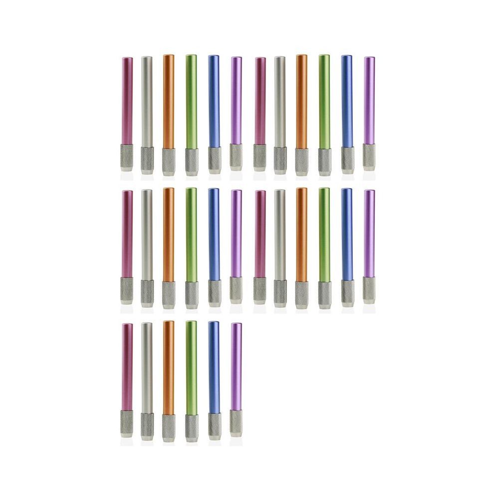 30Pcs Metal Color Rod Single-End Pencil Extender Pencil Extender Pen Receptacle Pen Extension Pencil Case 6032212992822