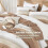 Queen Comforter Set Beige Taupe Khaki White 3-Piece 5