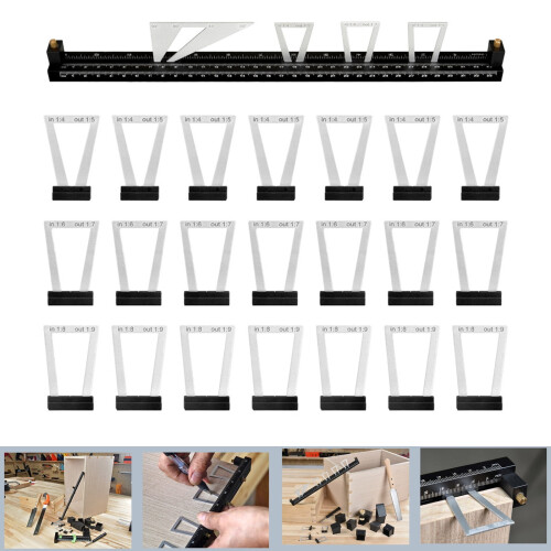 Adjustable Dovetail Marking Gauge Set 28 Pieces Metric and 1