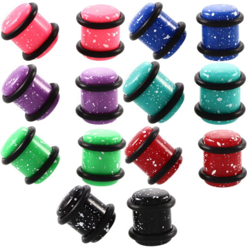 Acrylic Big Ear Gauge Kit Taper Tunnel Plug O-Ring 2
