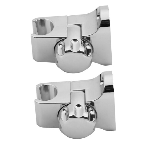 2X Adjustable Rotating Bathroom Shower  Hand Holder Wall Mounted Bracket Silver