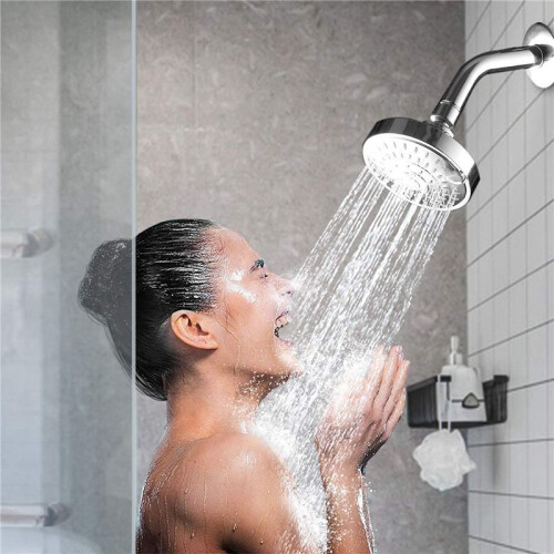 4X Shower , High Pressure 5 Settings Showerhead with Adjustable Swivel  Joint