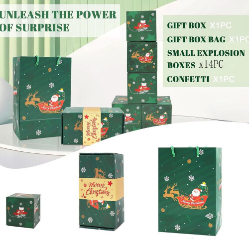 Christmas Gift Box Set Popup Folding Red Envelope 2024 1