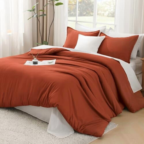 Comforter Set Burnt Orange Twin Twin XL 1