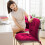 Office Chair Cushion Full Support Red 15x18x17in 4