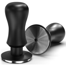 Kaffee-Stampfer für Espresso 51 mm Edelstahl Kalibriert Schwarz — tamper espresso 51 mm, kalibrierter tamper 13,6 kg, tamper edelstahl 304