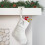 Chaussettes de Noël en soie blanche brillante brodées 6