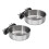 Stainless Steel Bird Feeding Dish with Clamp Holder for 6